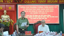 Thứ trưởng Trần Quốc Tỏ làm việc với Công an tỉnh Phú Yên