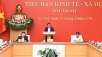 Thủ tướng Phạm Minh Chính chủ trì họp Tiểu ban Kinh tế-Xã hội Đại hội XIV của Đảng