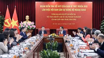 Đoàn kiểm tra số 1477 của Ban Bí thư làm việc với Ban Cán sự đảng Bộ Ngoại giao