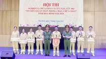 Hội thi nghiệp vụ chữa cháy và cứu nạn cứu hộ tỉnh Hòa Bình năm 2024
