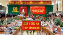 Thứ trưởng Lê Quốc Hùng chỉ đạo công tác tại Công an tỉnh Bình Định