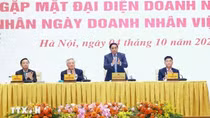 Thủ tướng chủ trì gặp mặt doanh nghiệp nhân Ngày Doanh nhân Việt Nam