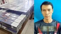 Ngụy trang hàng trăm cây thuốc lá nhập lậu trong thùng hoa quả