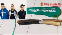 Nửa đêm, 3 thanh niên mang dao phay diễu phố