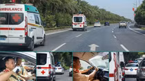 CSGT Thủ đô thần tốc hộ tống an toàn "món quà của lòng nhân ái" ra sân bay