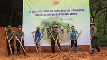Bộ Công an khởi công nhà tặng 2 gia đình bị sập trong mưa lũ ở Thái Nguyên