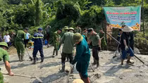 Khởi công xây 5 căn nhà Bộ Công an hỗ trợ các hộ dân bị sập do bão số 3