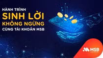 Giải pháp đầu tư an toàn: Sinh lời ngay trên tài khoản MSB