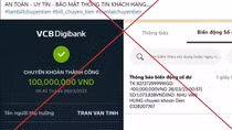 Lừa đảo bằng chiêu thức giả mạo biên lai chuyển tiền ngân hàng