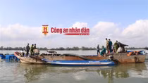 Bắt quả tang 3 đối tượng khai thác cát "lụi" trên sông Hậu