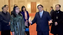 Đoàn cấp cao Chính phủ Việt Nam thăm Tòa nhà Quốc hội Romania