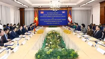 Chủ tịch Quốc hội Trần Thanh Mẫn hội đàm với Chủ tịch Quốc hội Campuchia
