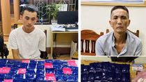 Bắt 2 đối tượng, thu giữ hơn 18 nghìn viên ma túy và gần 1 bánh heroin
