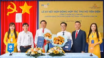 PVcomBank và Công ty Điện lực Long An ký kết hợp đồng thu hộ tiền điện