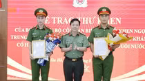 Biểu dương tinh thần dũng cảm của 2 cán bộ Công an cứu người đuối nước