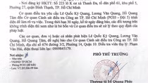 Tìm người liên quan vụ việc có dấu hiệu lừa đảo xảy ra tại Công ty Hưng Vượng