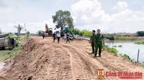 Kiểm tra làm rõ việc lợi dụng nạo vét ao cá để khai thác cát trái phép