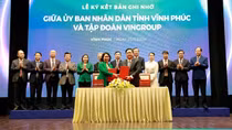 UBND tỉnh Vĩnh Phúc và Tập đoàn Vingroup ký kết thỏa thuận hợp tác toàn diện về chuyển đổi xanh