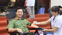 CBCS Công an tỉnh Khánh Hòa hiến gần 400 đơn vị máu