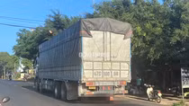 Đứng trước nhà chờ xe tải đến rồi lao người vào gầm