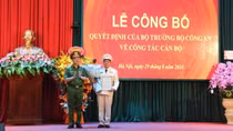 Công bố quyết định bổ nhiệm Cục trưởng đối với Thiếu tướng Trần Văn Thiện