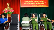CBCS Văn phòng Cơ quan CSĐT hiến máu tình nguyện, vì đồng đội thân yêu