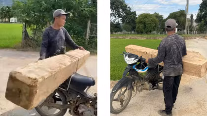 Bắt giữ nhiều xe máy chở gỗ lậu từ hồ Đá Xẻ ở tỉnh Khánh Hòa