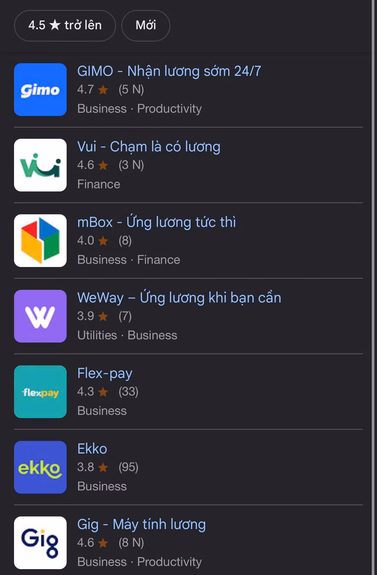 Chỉ cần gõ từ khóa trên Internet là cho ra hàng loạt các ứng dụng ứng lương