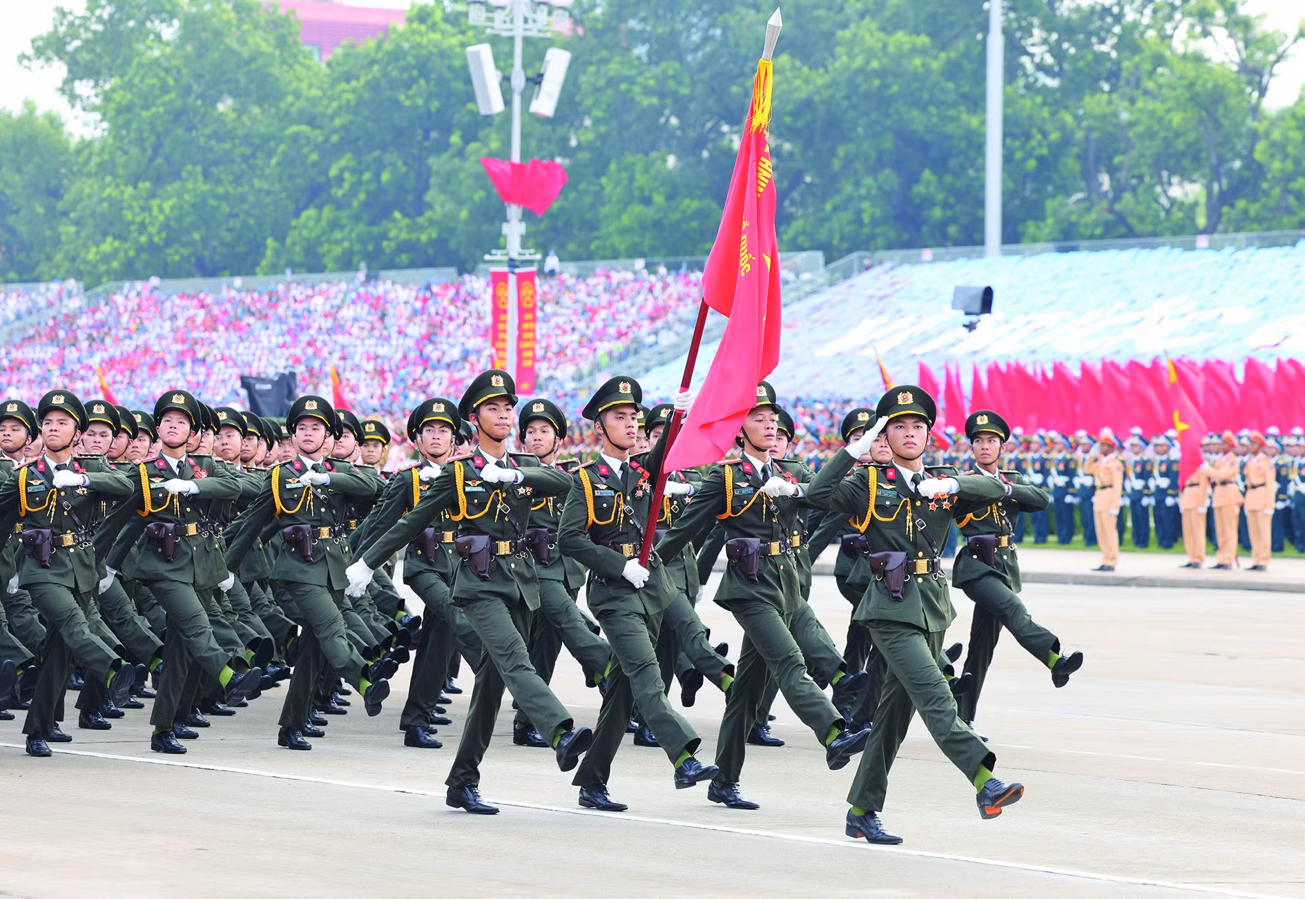 Lực lượng An ninh nhân dân có truyền thống vẻ vang 80 năm xây dựng và trưởng thành, là nòng cốt trong sự nghiệp bảo vệ an ninh Tổ quốc. Ảnh: Quang Phúc