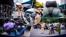 CSGT ngăn chặn hàng loạt xe máy "nhiều không" trên Đại lộ Thăng Long