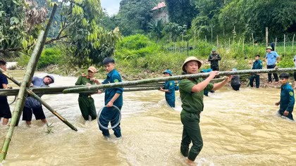 Lực lượng Công an chủ động ứng phó, khắc phục hậu quả mưa lũ