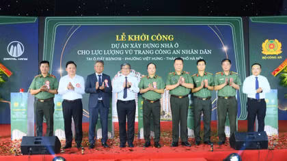 Khởi công dự án nhà ở cho cán bộ chiến sĩ với quy mô hơn 1,5ha