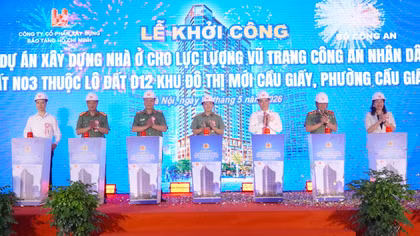 Khởi công dự án xây dựng nhà ở cho CBCS Công an tại phường Cầu Giấy