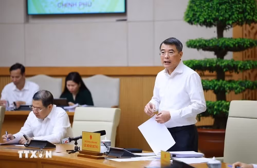 Thủ tướng Lê Minh Hưng chủ trì phiên họp Chính phủ thường kỳ tháng 5 năm 2026. (Ảnh: Dương Giang/TTXVN)
