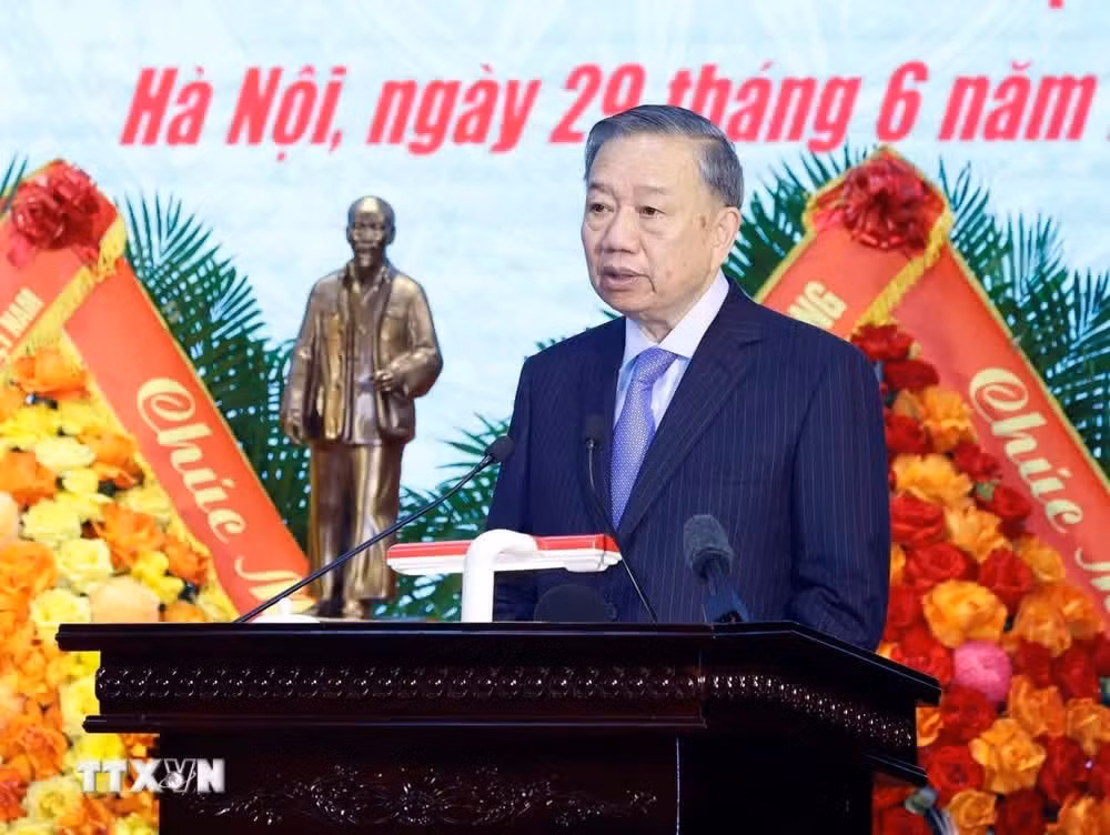 Tổng Bí thư, Chủ tịch nước Tô Lâm phát biểu chỉ đạo. (Ảnh: Thống Nhất/TTXVN)