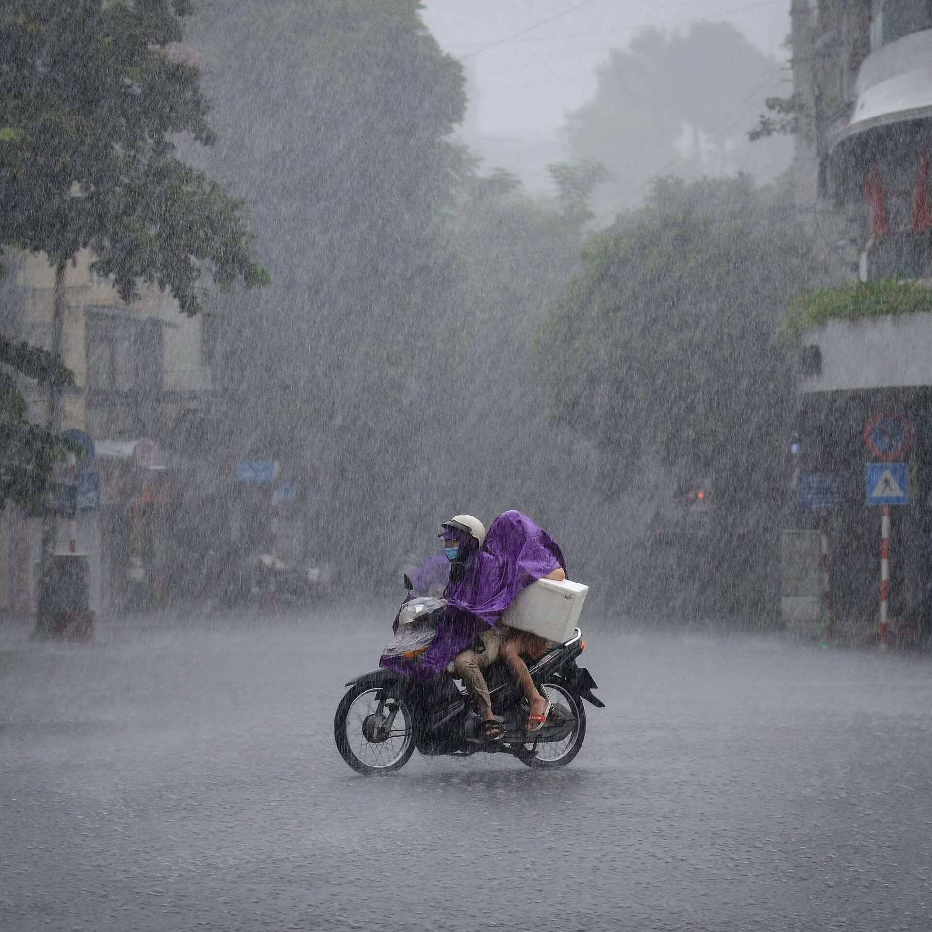 Miền Bắc mưa tầm tã, trời mát -0