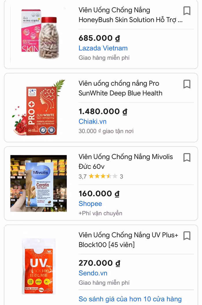 Thổi phồng công dụng viên chống nắng -0