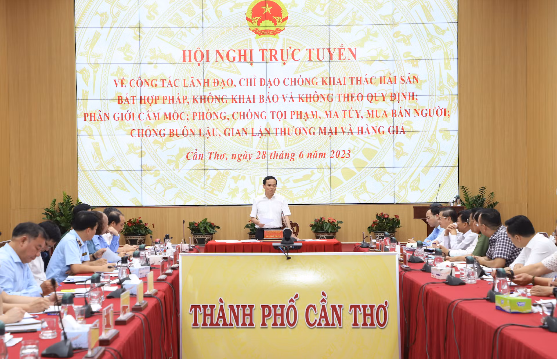 Phó thủ tướng Chính phủ Trần Lưu Quang chủ trì hội nghị “4 trong 1” với các tỉnh, thành Tây Nam bộ -0