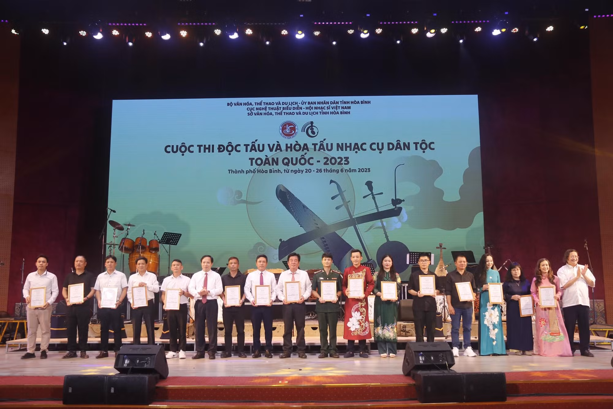 30 tiết mục đạt giải Nhất cuộc thi Hòa tấu và độc tấu nhạc cụ dân tộc toàn quốc 2023 -0