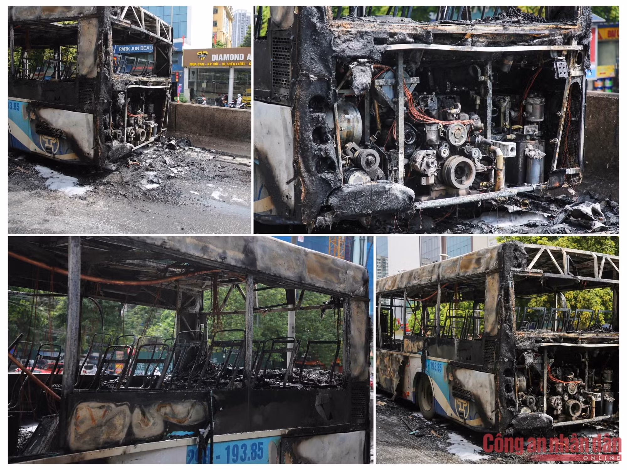 Xe buýt cháy rụi trên đường vành đai 3 ảnh 2 received_124740347311951.jpeg -0