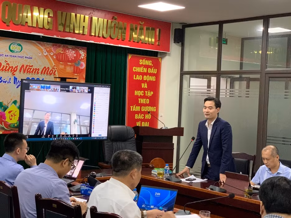 TS Chu Quốc Thịnh, Quyền Cục trưởng Cục An toàn thực phẩm phát biểu tại buổi tập huấn liên quan đến thẩm định GMP.