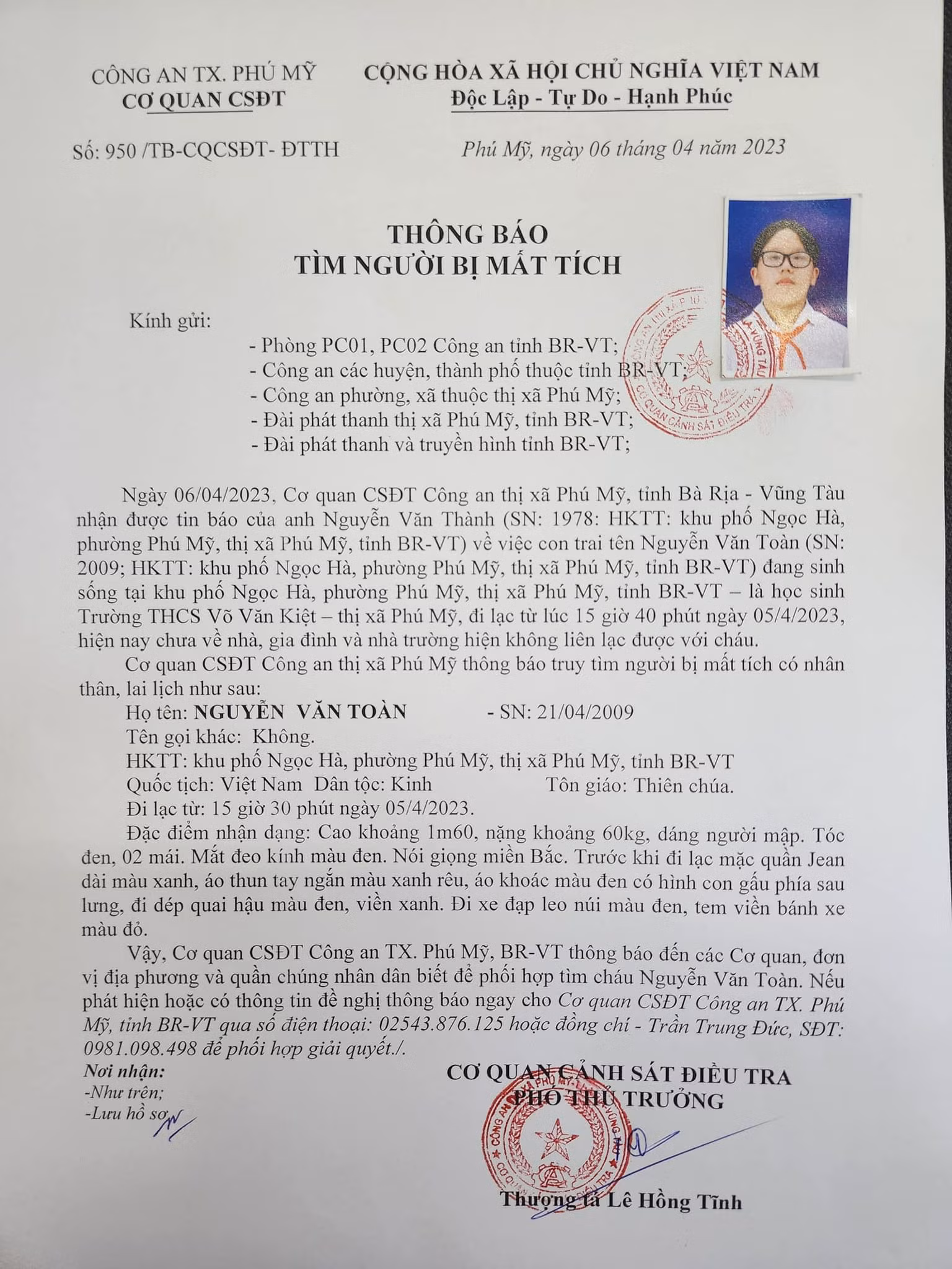 Đã tìm được học sinh lớp 8 bỏ nhà đi lạc tại TP Hồ Chí Minh -0