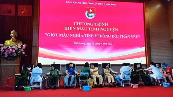 Công an Hải Dương với chương trình “Giọt máu nghĩa tình vì đồng đội thân yêu”