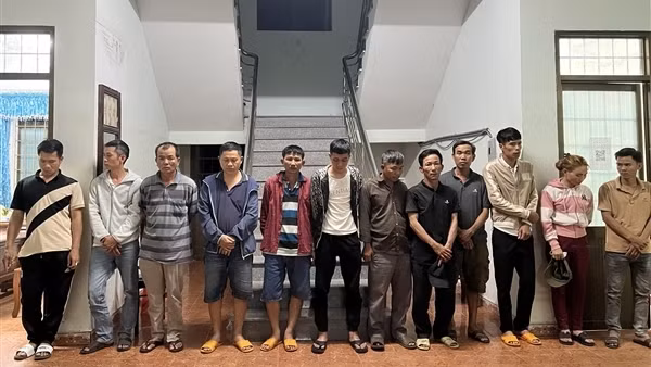 Triệt xóa sòng bạc được "cảnh giới từ xa" trong rừng keo