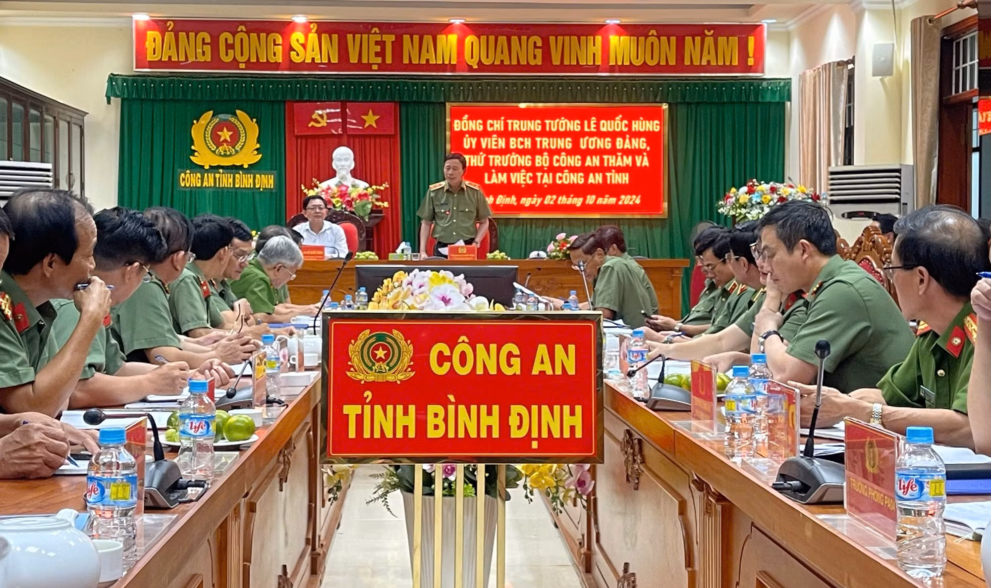 Thứ trưởng Lê Quốc Hùng làm việc với Công an tỉnh Bình Định -0