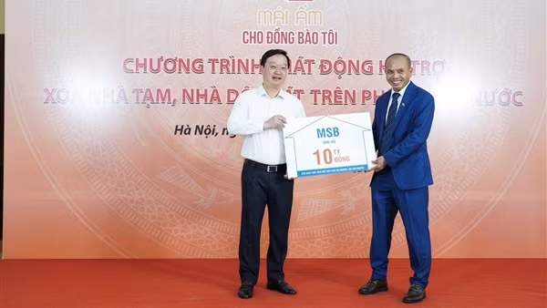MSB chung tay xóa nhà tạm, nhà dột nát cho hộ nghèo, hộ cận nghèo