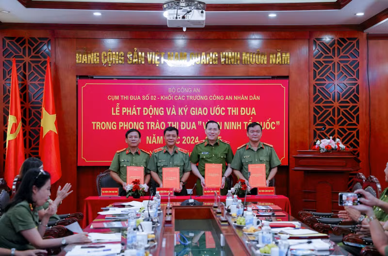 Cụm thi đua số 2 các trường CAND ký kết giao ước thi đua -0