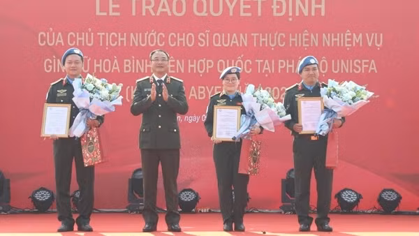 Bộ Công an cử thêm các sĩ quan thực hiện nhiệm vụ tại phái bộ UNISFA
