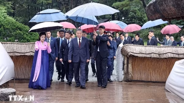 Tổng Bí thư Tô Lâm tưởng nhớ Chủ tịch Kim Nhật Thành và Tổng Bí thư Kim Jong Il