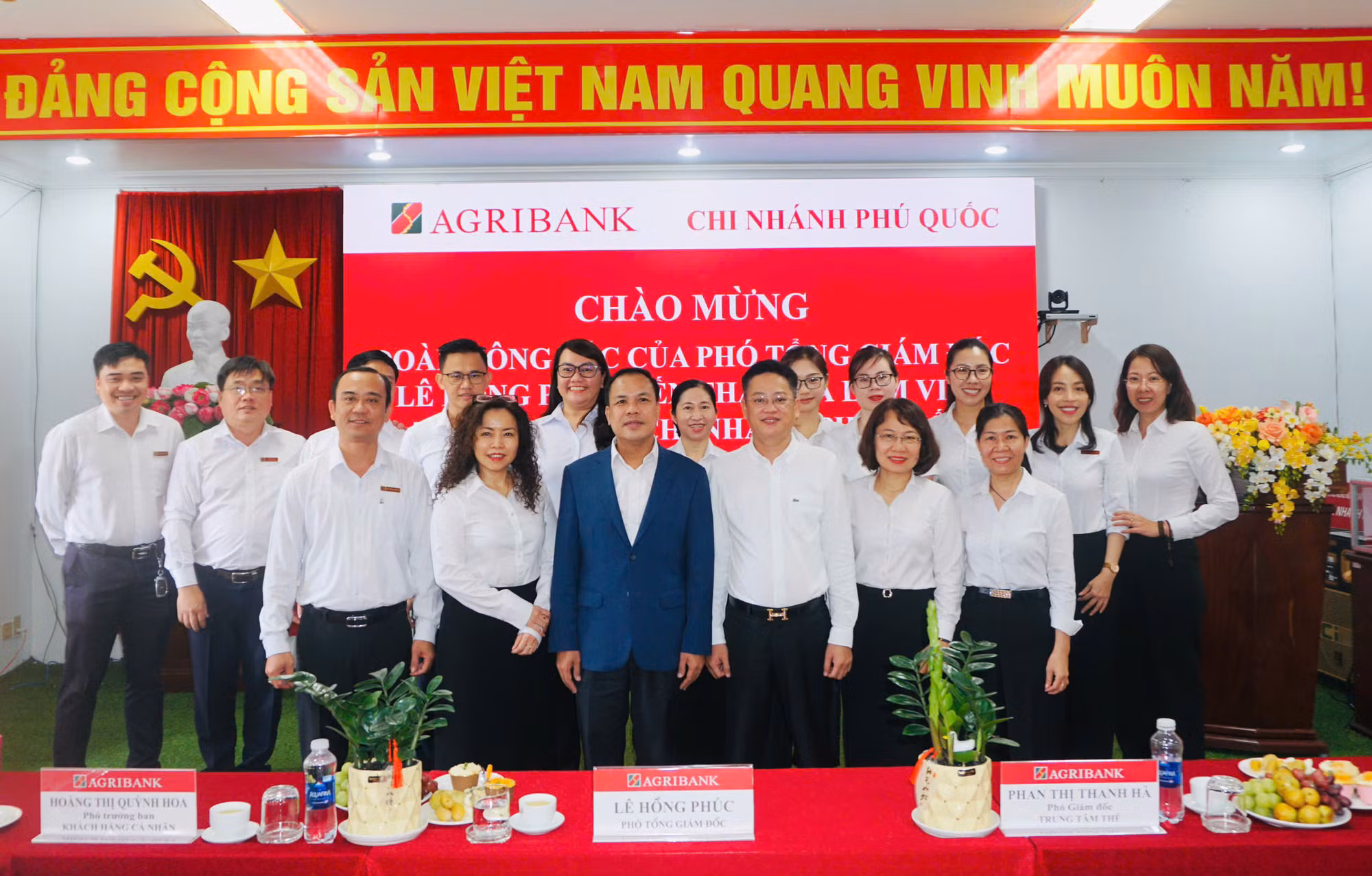 Đoàn công tác Phó Tổng giám đốc Agribank Lê Hồng Phúc làm việc&nbsp; tại chi nhánh Phú Quốc -0